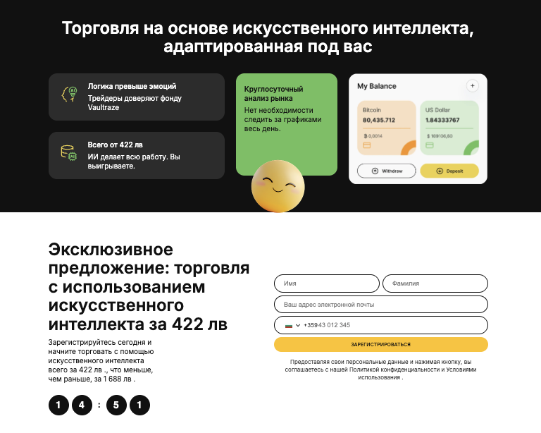 инфо о платформе Vaultraze Fund