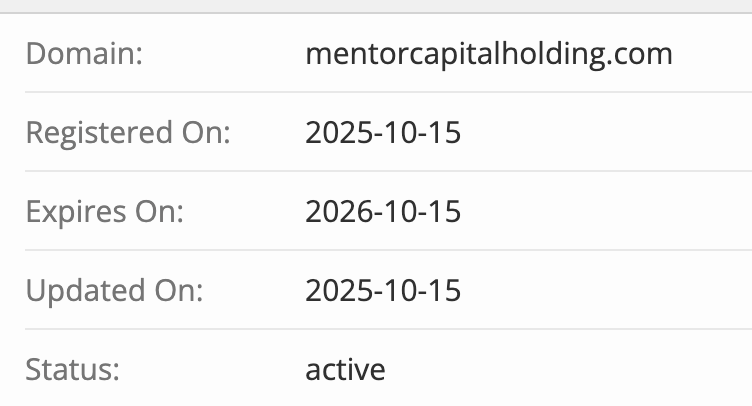 домен Mentor Capital