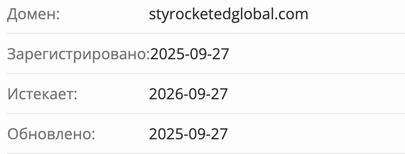 домен Styrocketed Global