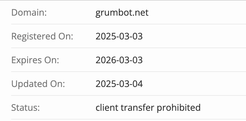 домен GrumBot