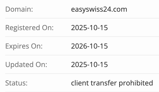 EasySwiss24 домен