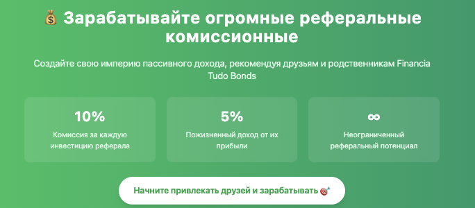 инфо о платформе Financia Tudo