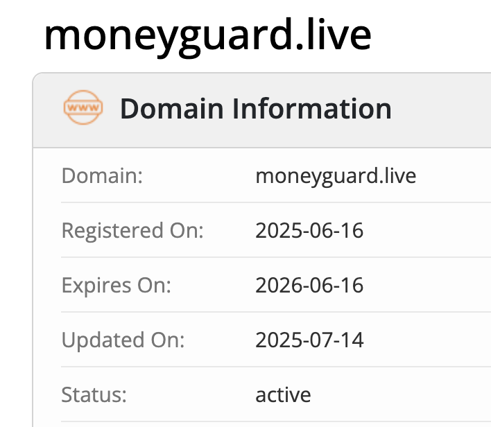 MoneyGuard домен