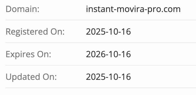 Instant MoviraPro домен