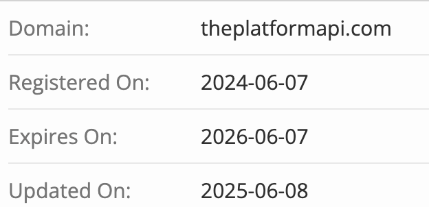 домен The Platform API