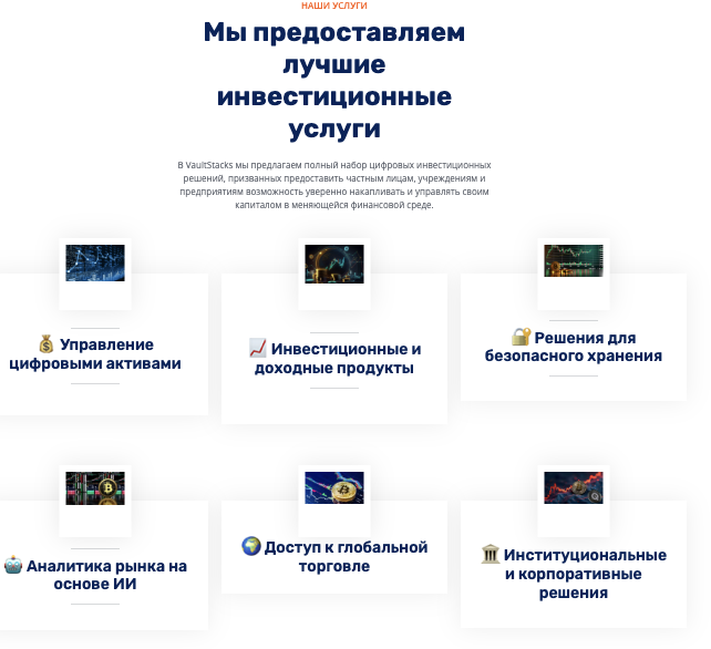 инфо о платформе VaultStacks