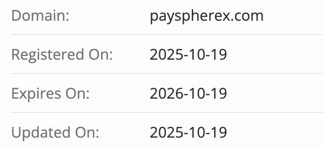 PaySphereX проверка домена