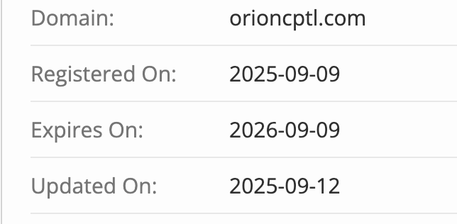 домен OrionCptl