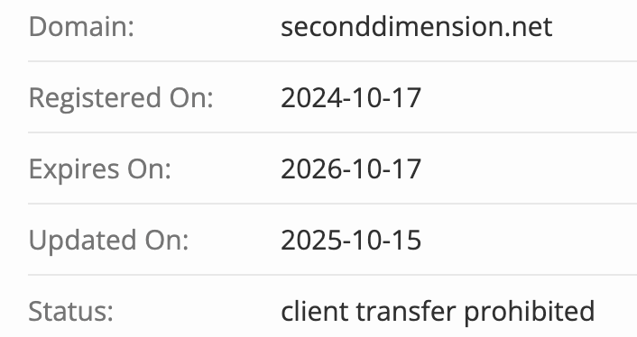 домен Second Dimension