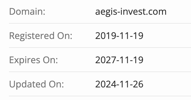 домен Aegis Invest